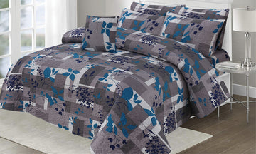 🖤🛏️ Grey, Dark 3-Piece Bedspread Set 🛏️🖤