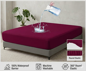 🛏️ Protect Your Mattress,(Maroon) Preserve Its Comfort!